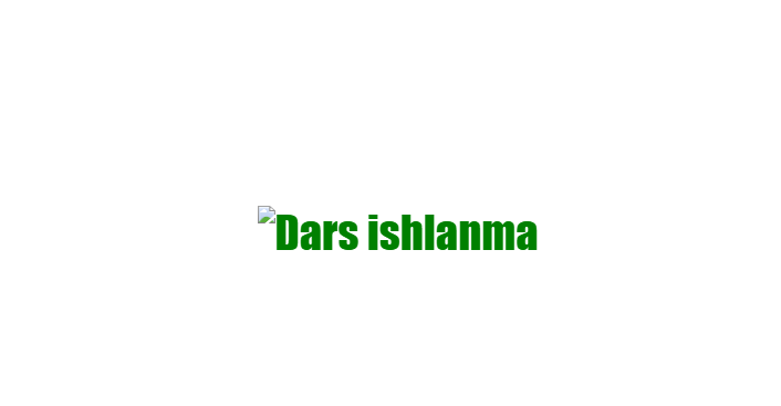 Dars ishlanma